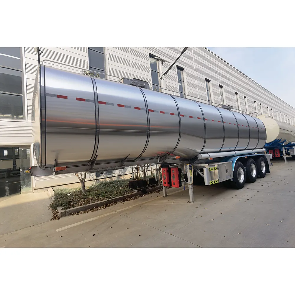 33CBM/33000L liquide 304 remorque de camion-citerne d'acier inoxydable pour le transport de lait