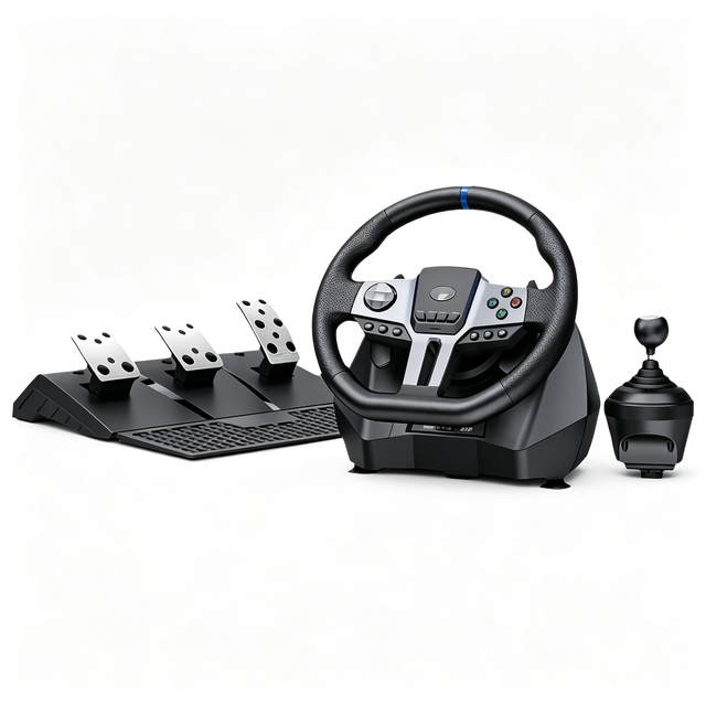 Factory Custom Gaming Steering Wheel for Pc with Steering Wheel Gaming for Professional Gaming Racing Pedal and Simulator Use