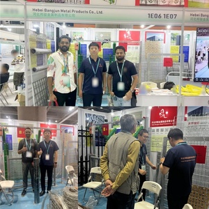 Bangjun bán buôn mạ kẽm đóng mở có thể gập lại hộp lưu trữ vận chuyển dây lưới container thép lồng Pallet - Product Image 6