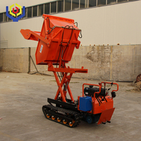 Benzinmotorbetriebener Frontlader Mini-Lader Gummiketten-Transporter Raupenmini-Dumper 1 Jahr Garantie 1000KG Traglast