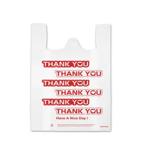 散装强力零售定制印刷聚t恤超市杂货扣板手提袋购物袋带标志塑料袋