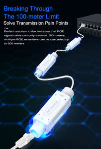 Небольшой Размер IP66 водонепроницаемый IEEE 802.3af POE Extender 1 * 100base-TX порт PoE 100 Мбит/с сетевые переключатели 500 метров для наружной камеры - Product Image 4