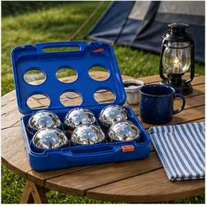 <span class=keywords><strong>Jeu</strong></span> <span class=keywords><strong>de</strong></span> boules <span class=keywords><strong>de</strong></span> <span class=keywords><strong>pétanque</strong></span> en métal électroplaqué avec étui en plastique pour pelouse, jardin et fêtes <span class=keywords><strong>de</strong></span> famille - Product Image 3