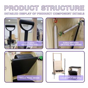 เก้าอี้ที่มั่นคงแบบแยกแป้นสปริงคอมโบไม้เมเปิ้ลเก้าอี้สูง - Product Image 3