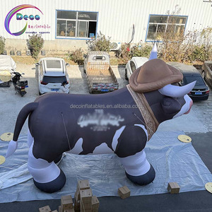 <span class=keywords><strong>Vache</strong></span> gonflable, animaux de la ferme gonflables, décorations de fête d'anniversaire western, animaux gonflables décoratifs, cadeaux pour la ferme - Product Image 4