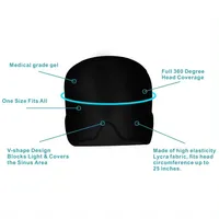 Gel réutilisable compresse chaude et froide Masque pour les yeux gonflés Soulagement des migraines Chapeau de glace