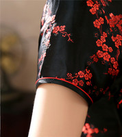 J3082 Vente en gros Long Brocade Cheongsam Open Performance Runway Show Party Qipao Slim
