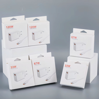 Cargador de Teléfono Móvil Universal con Enchufe EU/US/UK, 33W 67W 120W, Carga Rápida USB-C, Cargadores USB Tipo C, Adaptador de Pared PD para Xiaomi