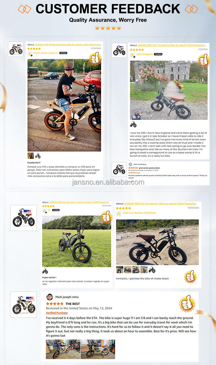 Jansno X50 Electric MTB 750W off-Road E-Bike for Adults