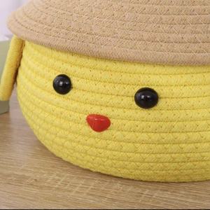 Pompompurin Cartoon Storage Basket With Lid Round Fabric Organizer For Snacks Cosmetics Desktop Use - Product Image 2