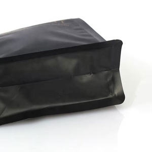Wholesale Black Matte Flat Bottom Pouch Resealable Food Zipper Packaging Custom Side Gusset <strong>Ground</strong> Coffee Valve Bags - Product Image 3