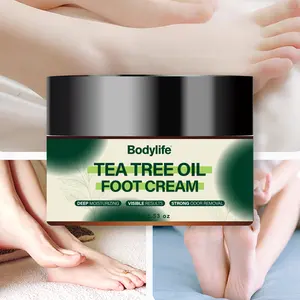 Crème réparatrice anti-fongique pour pieds, pour la peau morte, exfoliation hydratante, huile d'arbre à thé, pour les talons crevassés