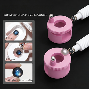 <span class=keywords><strong>Outil</strong></span> magnétique rotatif multifonctionnel pour nail art, aimant œil de chat puissant à aspiration automatique pour perles de verre, avec large éclairage - Product Image 3