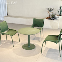 Chaises de jardin en métal avec sièges et dossiers en corde tressée pour terrasse extérieure et café