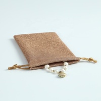 7*9cm Orange paillettes velours pochette bijoux sac à cordon pour emballage cadeau conteneur élégant pour vos pièces précieuses