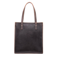 Sac à main rétro pour femme - 100% cuir de vachette pleine fleur véritable, cuir Crazy Horse, grand sac seau, fermeture éclair, imperméable