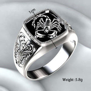 แหวนแฟชั่นคริสตัลวินเทจสำหรับผู้ชาย - Product Image 2