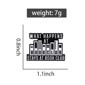 Buku klub Enamel pin lucu Bookworm bros ransel Lapel lencana aksesoris hadiah perhiasan untuk Teman pembaca - Product Image 6