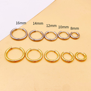 1 Par de Aros Pequeños de Acero Inoxidable para Nariz, Oreja, <span class=keywords><strong>Labio</strong></span>, Piercing, Joyería Moderna para Hombres y Mujeres - Product Image 3