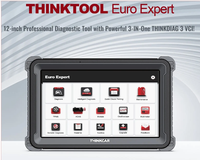 Thinkcar THINKTOOL Euro Expert, Lector de Códigos Profesional de 12 Pulgadas, Herramienta de Diagnóstico 3 en 1 THINKDIAG 3 VCI para Vehículos