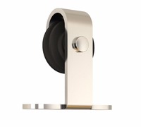 Kit de quincaillerie pour porte coulissante sans cadre de style grange, en acier inoxydable, avec vis d'installation et kit d'assemblage facile, prix usine