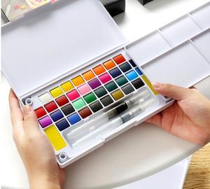 Suministro de artistas, colores Premium, Kit de pigmento de acuarela sólida de viaje, pintura portátil para principiantes, pintura de acuarela sólida de artista - Product Image 2