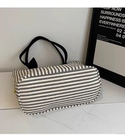 Sac fourre-tout en toile rayé de haute qualité, grande capacité, décontracté, personnalisable avec impression de lettres, sac à bandoulière