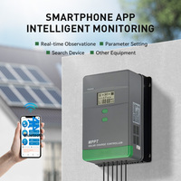 Contrôleur de charge solaire 12V/24V avec écran LCD, courant nominal 60A, MPPT 10A, puissance PV max 520W, tension PV max 60V, sortie Bluetooth USB