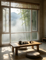 Ventanas de Triple Cristal con Rotura de Puente Térmico de Aluminio de Alta Calidad y Eficiencia Energética, Estilo Europeo, para Casas Pasivas