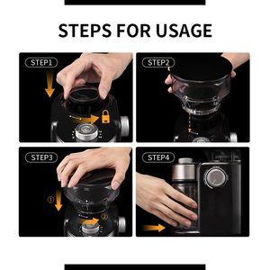 Macinacaffè a macine piatte regolabile per <span class=keywords><strong>caffè</strong></span> espresso, 12 tazze, 16 impostazioni di macinatura, blocco di sicurezza - Product Image 2