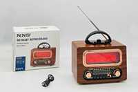 Retro Flammenlicht BT-Lautsprecher Tragbares Desktop-Radio mit Drei Frequenzbändern Handlicher Griff Vintage Holzdesign für Heim- und Außenbereich
