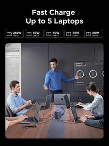 Station de charge rapide UGREEN Nexode 500W GaN, <span class=keywords><strong>6</strong></span> ports USB C et USB A, contrôle intelligent de la température, <span class=keywords><strong>chargeur</strong></span> mural pour ordinateurs portables et téléphones - Product Image 4