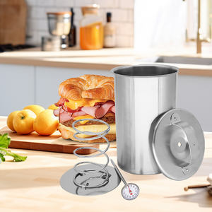 Presse à Viande Fait <span class=keywords><strong>Maison</strong></span> avec Thermomètre – Cuiseur Pression en Acier Inoxydable pour Jambon, <span class=keywords><strong>Bacon</strong></span> et Charcuterie - Product Image 1