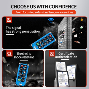 <span class=keywords><strong>Control</strong></span> remoto inalámbrico inteligente Industrial de 12V para grúa de elevación, interruptor de <span class=keywords><strong>Control</strong></span> de plástico, 1 transmisor, 1 receptor para CA - Product Image 3