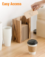 Support mural en bois pour gaine de tasse à café, distributeur de gaines pour tasses chaudes, essentiels pour les cafés
