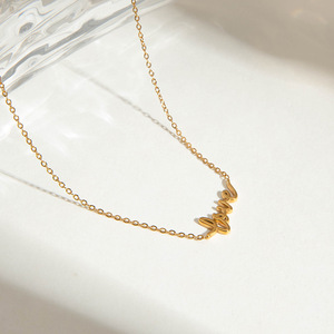 Elegante Collar de Acero Inoxidable con Colgante de Carta de Amor, Chapado en Oro de 18K, Joyería de Moda, Regalo para Mujer - Product Image 2