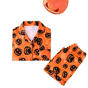 Pigiama Unisex Halloween con Top a Maniche Lunghe e Pantaloni, Colletto a Risvolto, Vestibilità Ampia, Loungewear Primavera Autunno, <span class=keywords><strong>Pigiami</strong></span> Personalizzabili all'Ingrosso - Product Image 6