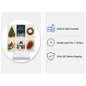 Cartes de vœux de Noël 3D Pop-up à thème de contes de fées, design original ZS-PC0246, 6 styles variés, impression numérique sur papier, vente en gros - Product Image 5