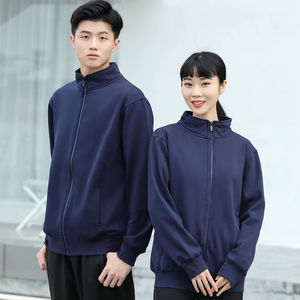 Nuovi arrivi inverno semplice felpa con cerniera da <span class=keywords><strong>donna</strong></span> 480gsm pesante felpa in pile tinta unita personalizzata - Product Image 1