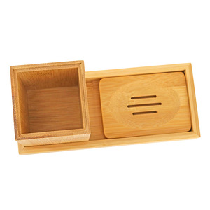 Venta al por mayor de fábrica: Sets creativos de bambú para baño y artículos de aseo, tazas de gran capacidad, sets de jabón y jabón de manos (pagado) - Product Image 5
