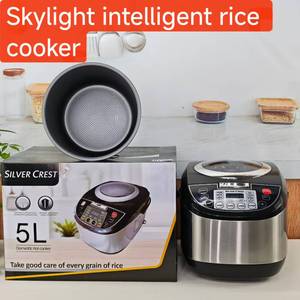 <span class=keywords><strong>Cuiseur</strong></span> à <span class=keywords><strong>Riz</strong></span> Électrique Numérique Intelligent Grand Multifonctionnel 5L 220V Antiadhésif Argent - Product Image 3