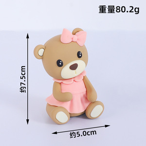 Cartone animato orso morbido colla bambola rosa blu Baby orso <span class=keywords><strong>decorazione</strong></span> <span class=keywords><strong>torta</strong></span> di compleanno <span class=keywords><strong>decorazione</strong></span> per la casa e la <span class=keywords><strong>decorazione</strong></span> dell'auto - Product Image 5