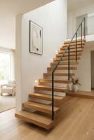 Support de balustrade en bois PRIMA, très vendu, durable, pour escalier flottant intérieur, design contemporain