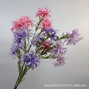 Flores Artificiales de Lirio Araña Monet Garden, 5 Cabezas, Tallo Único, Flor de Seda, Decoración para Bodas y Hogar - Product Image 4