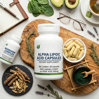 Astrawell ODM OEM Acide Alpha-Lipoïque 60 Capsules ALA 300mg Capsules d'Acide Alpha-Lipoïque Complément Alimentaire à Base de Plantes