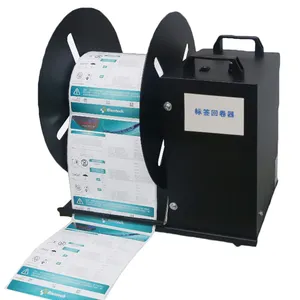 Q9 230Mm Breedte 30W Volautomatische Wassen Mark Label Vrachtbrief Rewinder Stickers Bidirectionele Auto Sync Twee-weg roll Rewinder Gereedschap