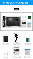 Machine de pointage biométrique murale avec écran LCD couleur TFT de 2,7 pouces, capacité de stockage de 60 000 enregistrements, réinitialisation unilatérale