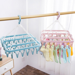 32-Clip gấp Multi-Clip nhựa hộ gia đình khô giá Windproof thiết kế cho trẻ em người lớn 'Quần áo bao gồm cả vớ em bé - Product Image 3