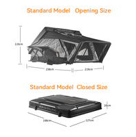 Tente de toit rigide à ouverture latérale ADA OVERLAND, installation rapide, pour 4x4 tout-terrain, imperméable, avec matelas en mousse à mémoire de forme