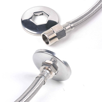 Tuyau tressé en acier inoxydable 304 haute pression anti-explosion pour chauffe-eau, flexible, pour eau froide et chaude